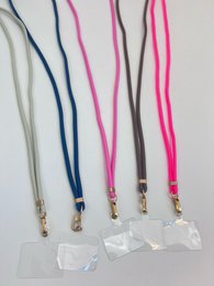  Colorful phone cords in various shades including black, taupe, fuchsia, beige, denim, baby pink, and orange. The cords have a simple, basic design and are suitable for use with phone holders.