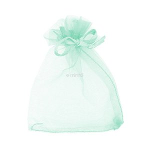10x Mint organza gift bag