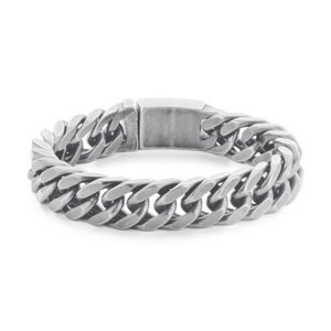 Frank 1967 Steel 7FB-0360 Stahlarmband – 19,5 cm – silberfarben