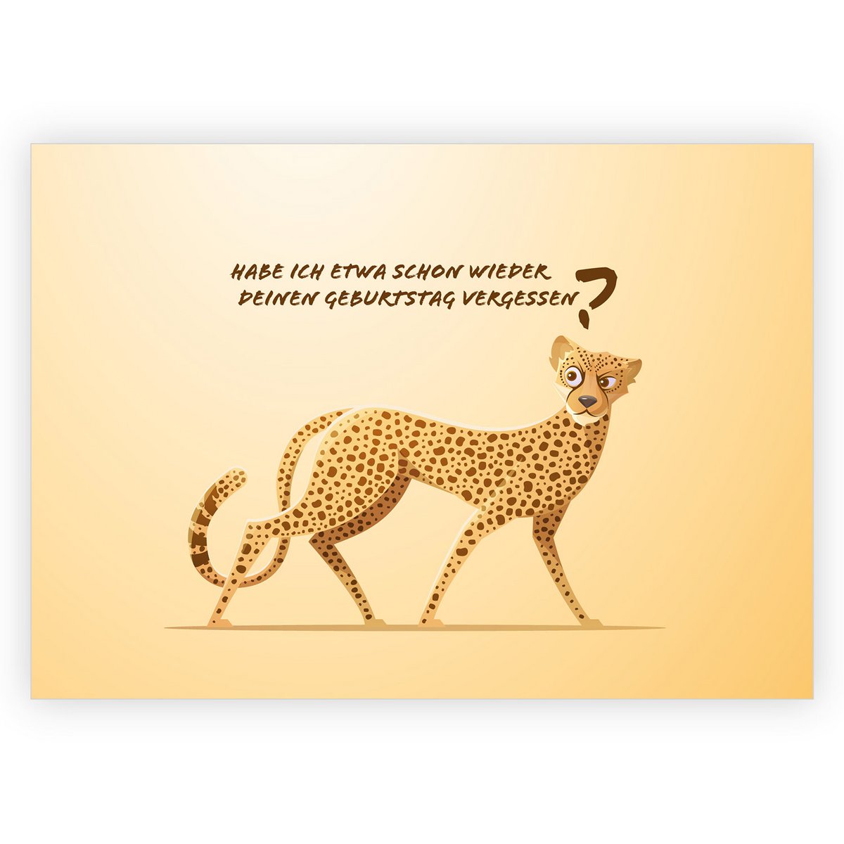 Biglietto Buon compleanno con stampa leopardata - Rifinito con cristalli fatti a mano - Italia