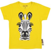 Kinder t-shirt met korte mouwen, biologisch katoen, geel, Zebra