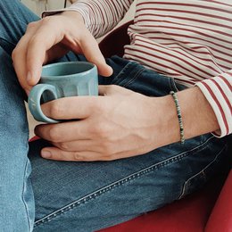 Morsekode armbånd til mænd: Lykke