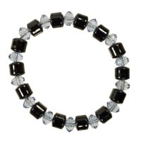 Hematite bracelet "Diamond", blue