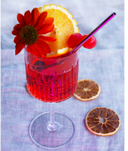 Crystal red wine, aperitif or cocktail glasses set - six pieces