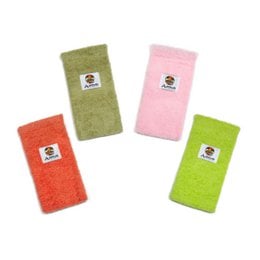 Colorful, soft, and stylish kids' sunglasses pouches in various vibrant shades including green, orange, pink, and lime. Made of plush, fuzzy material for gentle protection of sunglasses.