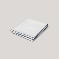 Muslin with crochet piping - Navy Blue Piping