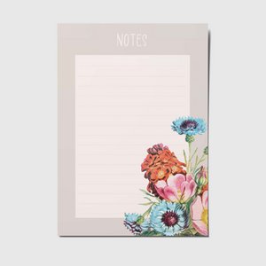 Vintage Blumen - A6 Notizblock
