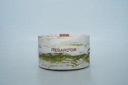 Handgefertigte Naturkerzen in Marmoroptik – groß