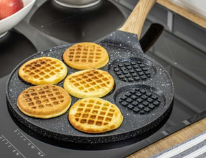 🥞 Nicht-Stick-Mini-Pfannkuchen und Waffelpfanne-Ø 26,5 cm