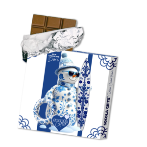 Socola Schokolade 200 Gramm Tabletten „SCHNEEMANN“ (10 Stück) Weihnachtsgeschenkbox