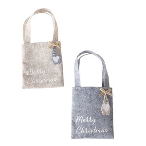 Gift bag mini felt Santa Claus H25cm