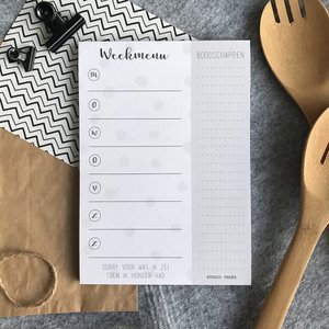 Weekmenu - planner A5