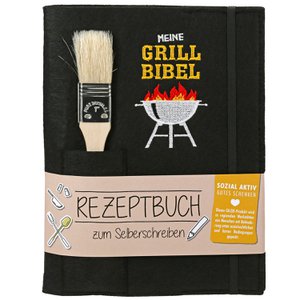 Cookbook Grillbible Black H. 22 cm, PU 4