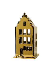 Tee - Lichthalterhaus - Stiefgiebel - Gold - 17 cm