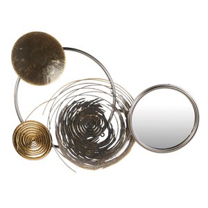 Metalen wandreliëf "Banken"