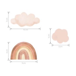 Adesivo da parete | Mini Arcobaleni Beige
