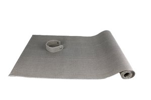 Table runner ray skin look gray 150 cm imitation leather