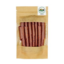 Organic grape-flavored fruit snack, 50g pack. Chewy, sweet, and made with natural ingredients.