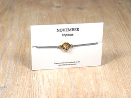 per stuk.Geboortesteen armbandjes swarovski goud