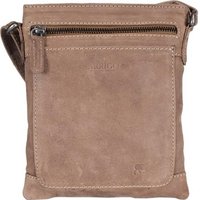 Leren schoudertasje taupe – Crossbody tas van taupekleurig leer