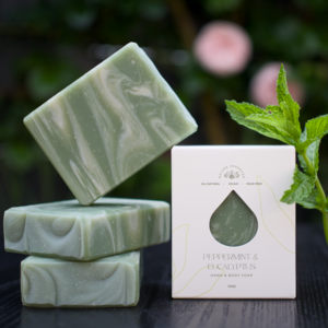 PEPPERMINT & EUCALYPTUS - Hand & Body Soap - Vegan - Palm-free (100g)