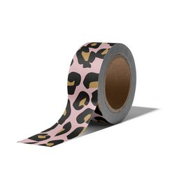 Cheetah-patterned washi tape in a set of 9 rolls. Features a vibrant animal print design in shades of brown, tan, and black. Ideal for scrapbooking, crafting, and decorative purposes.