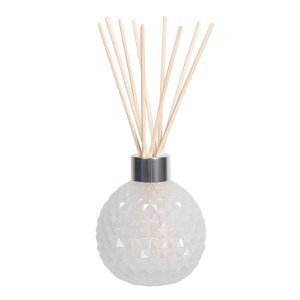 Leeres Diffuser Glas - Diffuser & 50 Rattan Reeds - Weiß