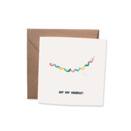 Set of 10 greeting cards with envelope | BIRTHDAY: Cake - hooray - congratulations - 5 different designs | Folded card - matte off-white - heavy quality biotop paper