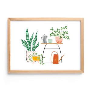 A4 Poster | Planten & Koffie