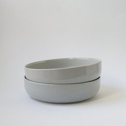 Bowl 22 cm with lid/plate Hollyhock - arctic gray - 1,000 ml
