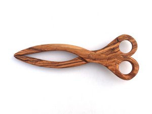 Zange mit Scherensystemen 24 cm Servierzange aus Olivenholz