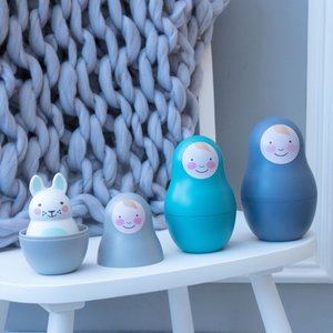 Blue Nesting Babies with Chiming Bo Bunny