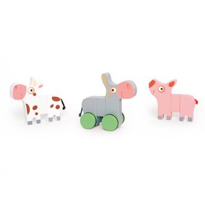 Magnetic Animals On Wheels - Farm