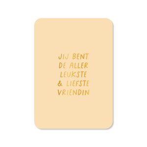 Greeting card Cutest and sweetest friend (with gold foil)