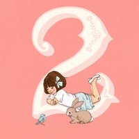 Ansichtkaart Girl two