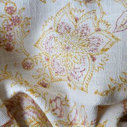 Tovaglia 'Fiore' Rosa/Ocra, Grande