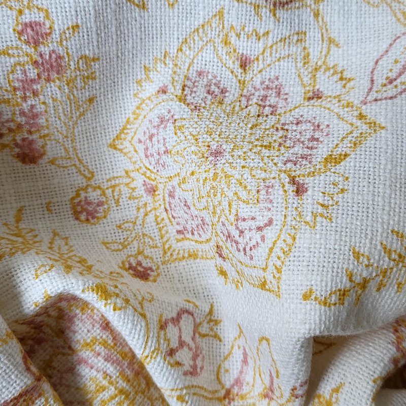 Tovaglia 'Fiore' Rosa/Ocra, Grande