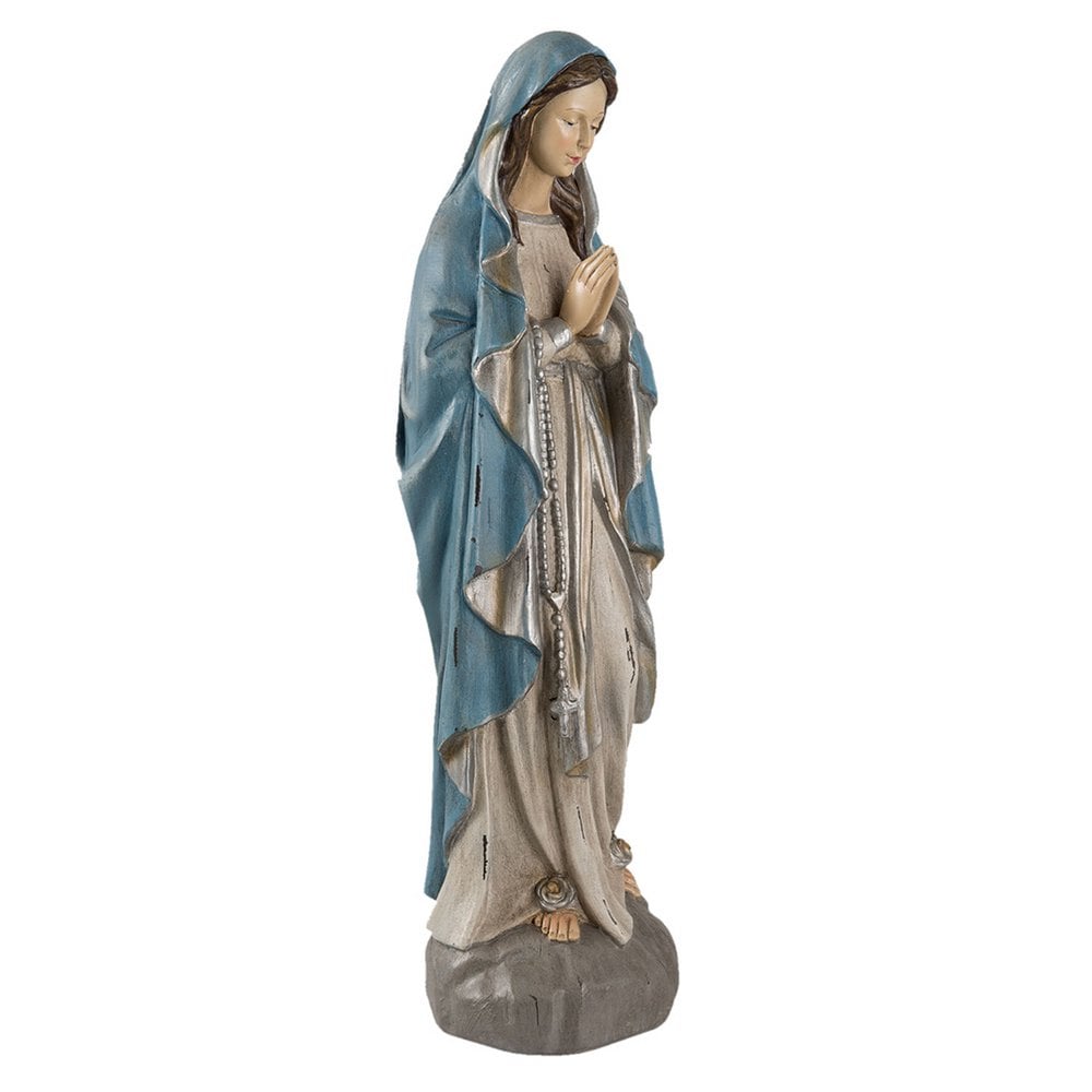 Beeld Maria 15x11x50 cm Grijs Polyresin Woonaccessoires