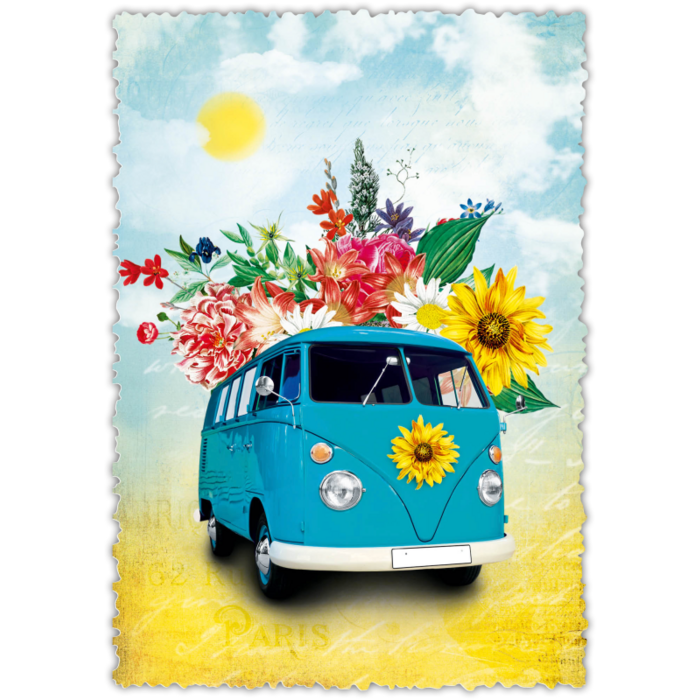 Carte de voeux Romantique VW Bus Vente en gros en ligne Orderchamp