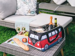 Volkswagen VW T1 Bus Bolsa Nevera (25 l) - Rojo y Negro