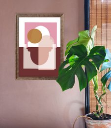 A3 Poster - Marrakesch Sonnenaufgang - Terrakotta / Pink
