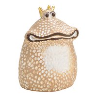 Frosch aus Keramik, Grau (B/H/T) 14x19x12cm