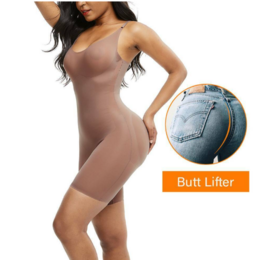 Sculpting Bodysuit Shapewear - Mid Thigh - Nude