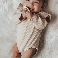 Ravies - Ruffle Romper - Beige