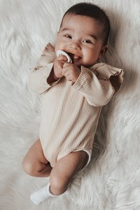 Ravies - Ruffle Romper - Beige