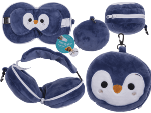 Kids Plush travel pillow with eye mask,