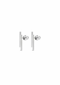 Double Pipe Earrings Silver