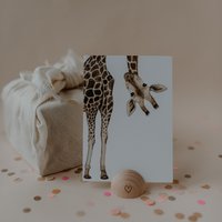 Watercolor card giraffe (PU = 10 pieces)