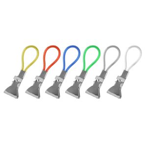 Set mit 6 mehrfarbigen Fackelmann Tecno-Hängeklammern