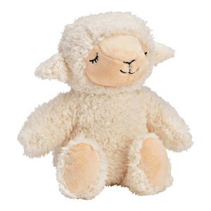 Stofftier Schaf aus Plüsch, Weiß (B/H/T) 23x25x17cm